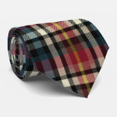 Elegant Red and Blue Plaid Gingham Pattern Krawatte (Gerollt)
