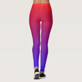 Elegant Red And Bluo, Colorful Leggings (Rückseite)