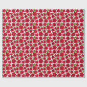 Elegant Red And Dark Pink Floral Roses Pattern Geschenkpapier (Flach)