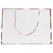 Elegant Red And Dark Pink Floral Roses Pattern Große Geschenktüte (Vorderseite)