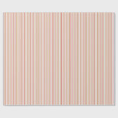 Elegant Red and Gold Candy Cane Pinstripe Pattern Geschenkpapier (Flach)