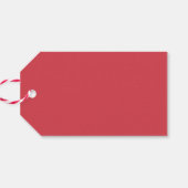 Elegant Red and Green Joy Wreath Weihnachten Geschenkanhänger (Rückseite Horizontal)