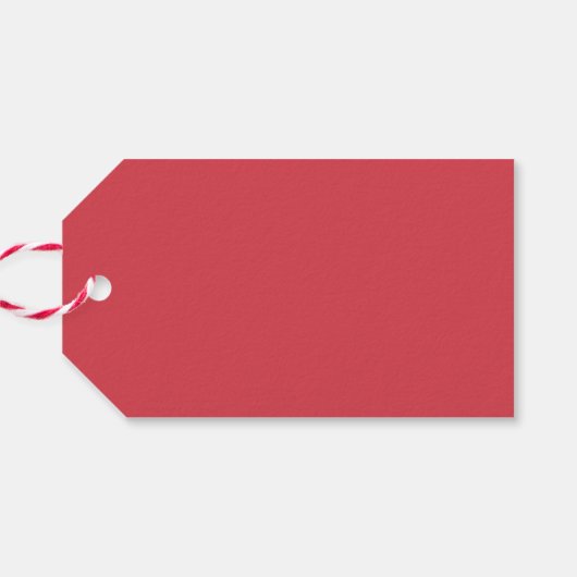 Elegant Red and Green Joy Wreath Weihnachten Geschenkanhänger (Rückseite Horizontal)