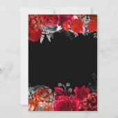 Elegant Red and Silver Flowers Sweet Sixteen Einladung (Rückseite)