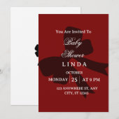 Elegant Red Baby Shower Invitation  Einladung (Vorne/Hinten)