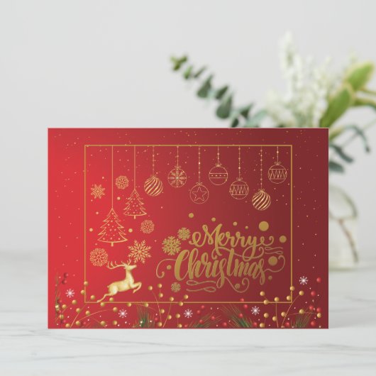 Elegant Red Berri Weihnachten (Stehend Vorderseite)