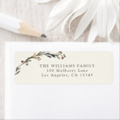 Elegant Red Berries Greenery Holiday Address (Insitu)