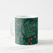Elegant Red Berry Christmas Mug Kaffeetasse (Vorderseite Links)