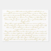 Elegant Red Black Gold Handgeschriebene Frohe Weih Geschenkpapier Set (Vorderseite 2)