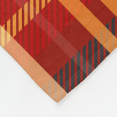 Elegant Red Black Plaid Monogram Custom  Fleecedecke (Ecke)