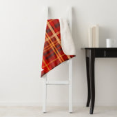 Elegant Red Black Plaid tartan Monogram  Sherpadecke (Beispiel)
