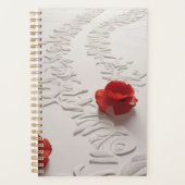 Elegant Red Blossom Path Floral Art Planer (Vorderseite)