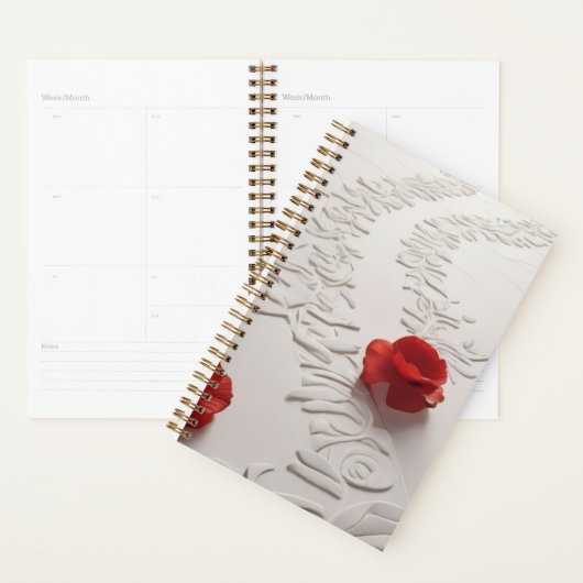 Elegant Red Blossom Path Floral Art Planer (Anzeige)
