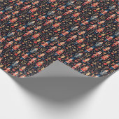 Elegant Red & Blue Nutcracker Classic Geschenkpapier (Ecke)