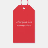 Elegant Red Blume Bouquet Vielen Dank Geschenkanhänger (Rückseite)