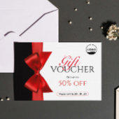 Elegant Red Bow Geschenkgutschein