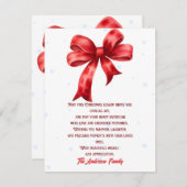 Elegant Red Bow SnowFlake Weihnachten (Vorne/Hinten)