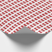 Elegant Red Bow Wrap with Gold Trim Geschenkpapier (Ecke)