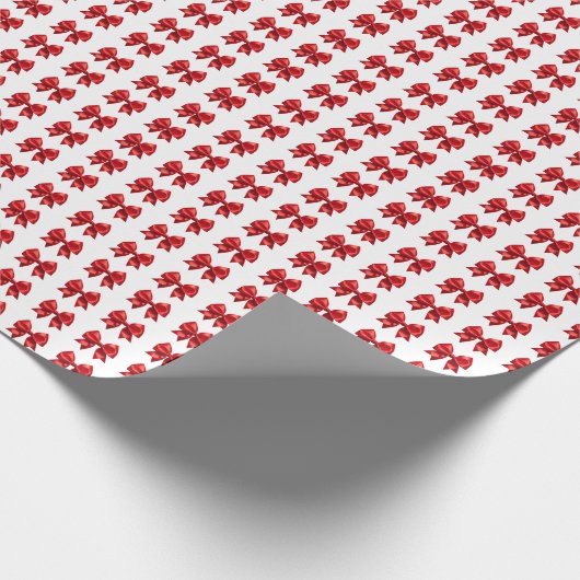 Elegant Red Bow Wrap with Gold Trim Geschenkpapier (Ecke)