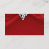 Elegant Red Calligraphy Wedding Website Enclosure Begleitkarte (Rückseite)