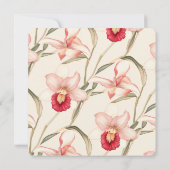 Elegant Red Cattleya Orchids Wedding speichern das Save The Date (Rückseite)