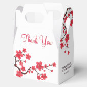 Elegant Red Cherry Blossom Sakura Floral Vielen Da Geschenkschachtel (Geöffnet)