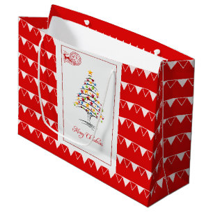 Elegant Red Christmas Große Geschenktüte