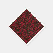 Elegant Red Confetti on Black Glitter Style Serviette (Ecke)