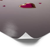 Elegant Red Dahlia Flower Art Poster (Ecke)