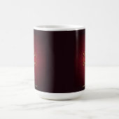 Elegant Red Damask Monogram Template Classic Kaffeetasse (Mittel)