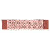 Elegant Red Damask Star Pattern Weihnachten Kurzer Tischläufer (Horizontal)