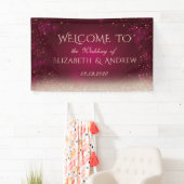 Elegant Red Dots Bokeh Wedding Banner (Insitu)