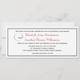 Elegant Red Faith Hope Liebe Wedding Einladung