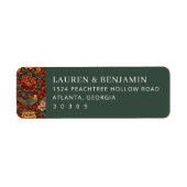 Elegant Red Floral Bird Illustration (Vorne)