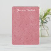 Elegant Red Floral Birthday Einladung (Stehend Vorderseite)