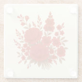 Elegant Red Floral Bouquet with Roses Romantic Glasuntersetzer (Rückseite)