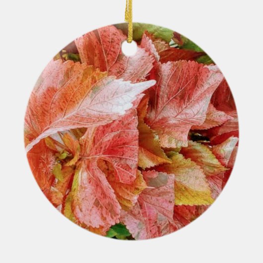 Elegant Red Floral Keramik Ornament (Hinten)