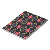 Elegant Red Floral Notizblock (Rotiert)