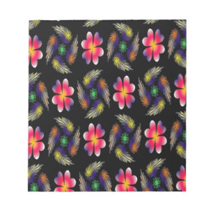 Elegant Red Floral Notizblock