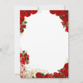 Elegant Red Floral Quinceañera Invitation Einladung (Rückseite)