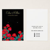 Elegant Red Floral Script Earring Juwelier (Vorne & Hinten)