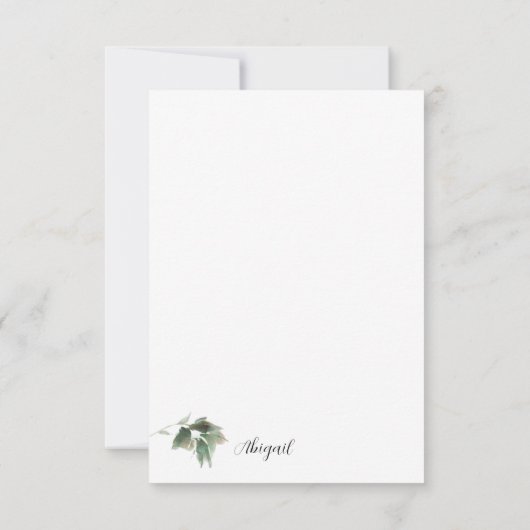 Elegant Red Floral Simple Custom Dankeskarte (Rückseite)