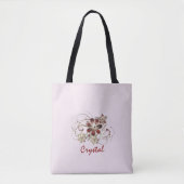 Elegant Red Floral Tasche (Vorderseite)