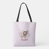 Elegant Red Floral Tasche (Rückseite)