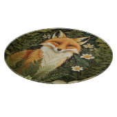 Elegant Red Fox And Green Foliage Schneidebrett (Ecke)