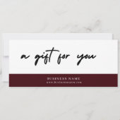 Elegant Red Gift Certificate (Rückseite)