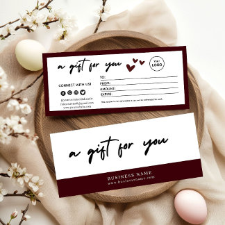 Elegant Red Gift Certificate