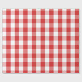 Elegant Red Gingham Pattern Geschenkpapier (Flach)