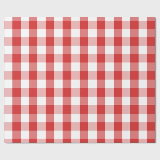 Elegant Red Gingham Pattern Geschenkpapier (Flach)