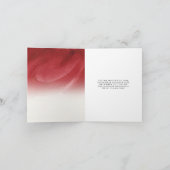 Elegant Red & Gold Abstract Folded Christmas Invit Einladung (Innenseite)